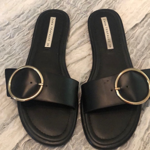 Zara trafaluc slip on sandals